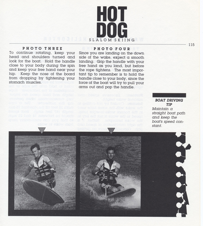 115 Hot Dog Slalom Skiing Book Klarich How To Kneeboard Wake 360 700x