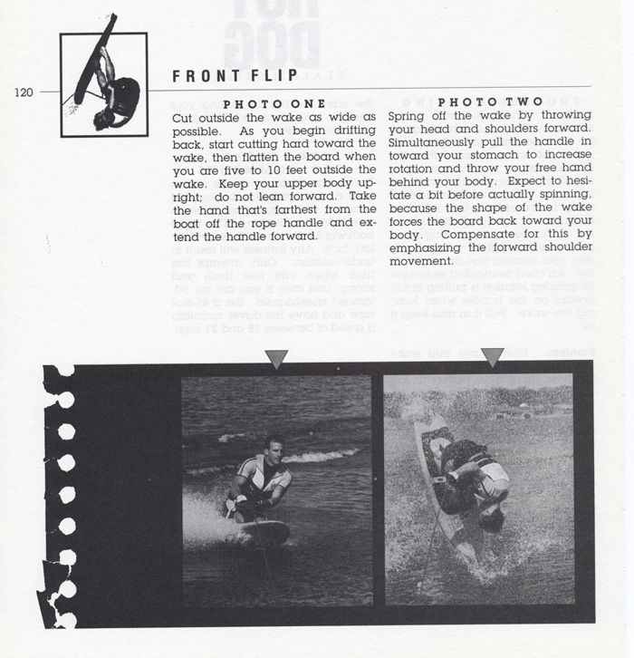 120 Hot Dog Slalom Skiing Book Klarich How To Kneeboard Wake Front Flip 700x