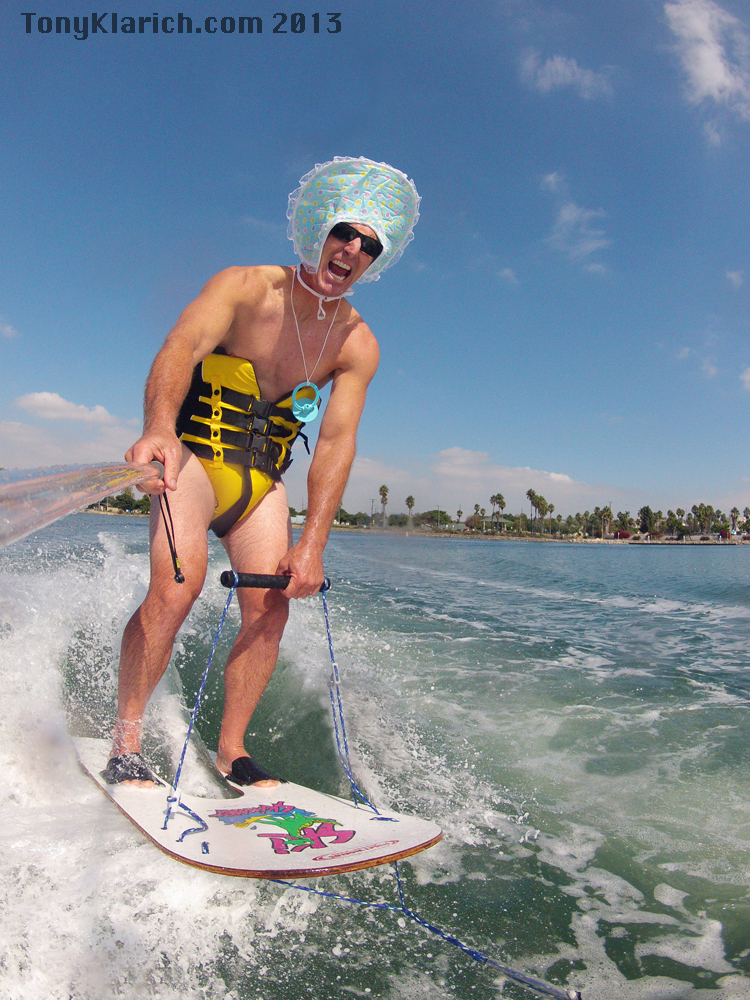 Baby New Year Water Skiing - Free Stock Images by Tony Klarich.