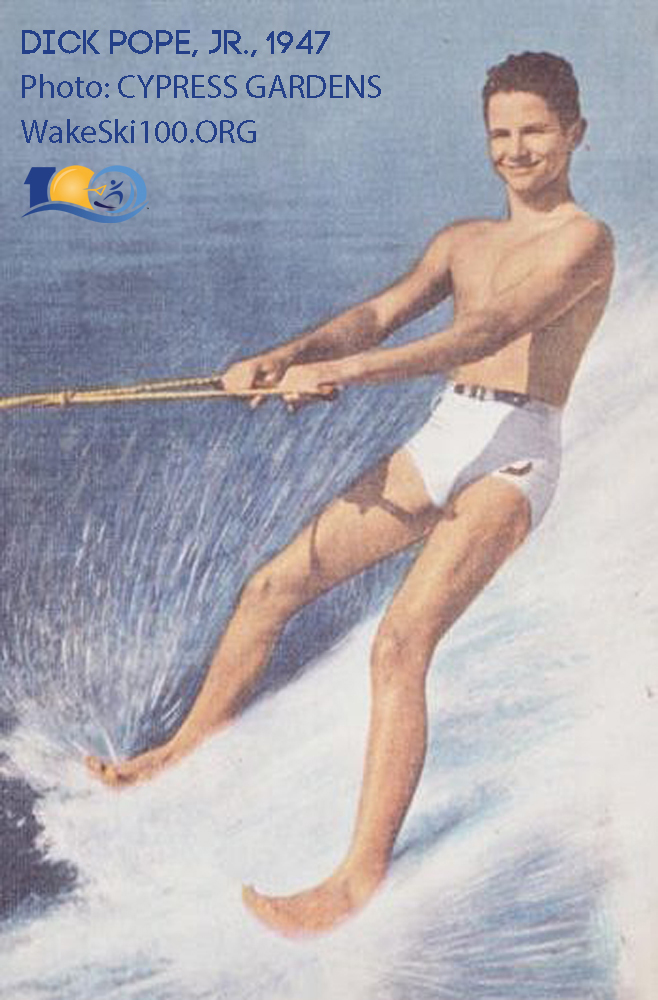 dick pope jr first barefoot water ski photos cypress gardens