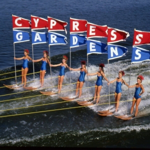 cypress gardens flag line girls red white blue