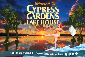 Cypress Gardens Lake House Logo orange juice girl skiing